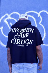 Women Are Drugs (W) | Black Champion® Short Sleeve Hooded Sweatshirt