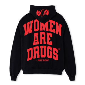 Women Are Drugs V2 (Red) | Heavyweight Black Hoodie